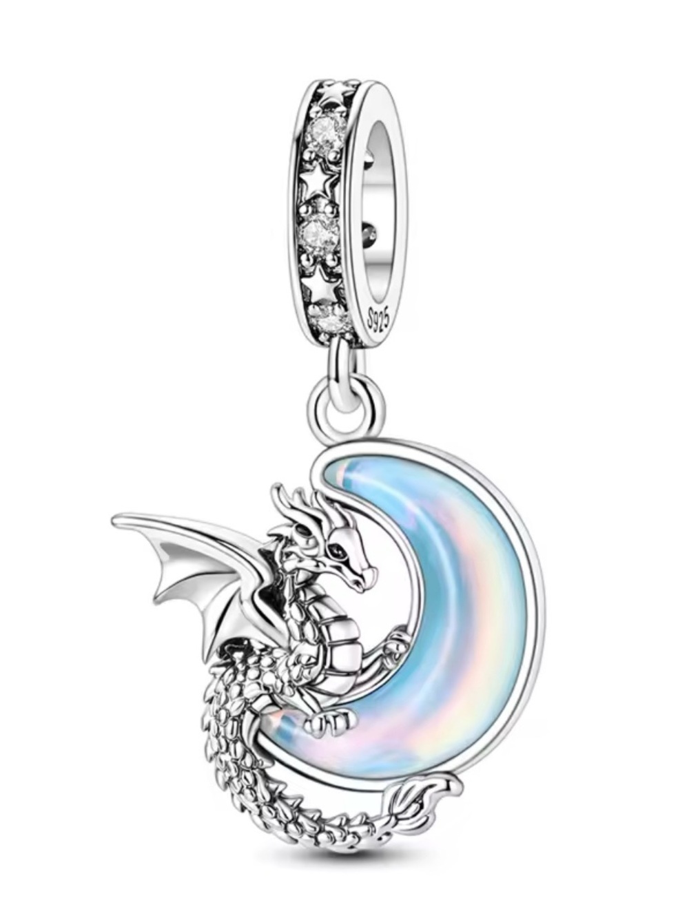 Dragon & Moon Dangle Charm